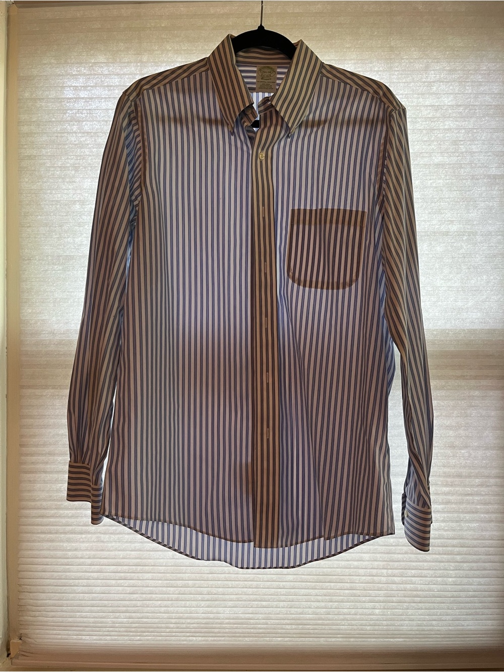 Brooks Brothers Blue and White Striped Dress Shirt